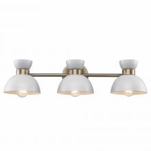  71853 WH-AG - Vanity Lighting White/Antique Gold