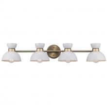  71854 WH-AG - Vanity Lighting White/Antique Gold