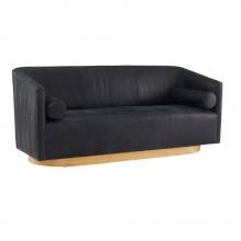  FTU05 - Huxley Sofa Noir Leather White Oyster