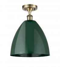 Innovations Lighting 516-1C-AB-MBD-12-GR-LED - Plymouth - 1 Light - 12 inch - Antique Brass - Semi-Flush Mount