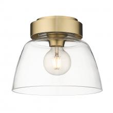  0314-FM10 BCB-CLR - Remy BCB Flush Mount - 10" in Brushed Champagne Bronze with Clear Glass Shade