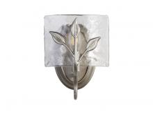  3160-1W PS-HWG - Calla 1-Light Vanity Light in Peruvian Silver with Hammered Water Glass