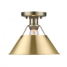  3306-FM AB-BCB - Orwell AB Flush Mount in Aged Brass with Brushed Champagne Bronze shade