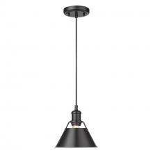  3306-S BLK-BLK - Orwell BLK Small Pendant - 7" in Matte Black with Matte Black shade