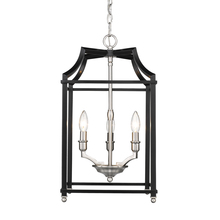  8401-3P PW-BLK - Leighton PW 3 Light Pendant in Pewter with Black