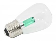  PS14-E26-GR - Premium Grade LED Lamp S14 Shape, Standard Medium Base, Green with Clear Glass, wet Location and ful