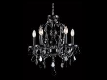  HF1037-BLK - Onyx Ln. Collection Black 5 Light Mini Crystal Chandelier