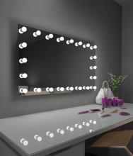  HPRIN48286000-WHT - Hollywood Princess Mirror (LED Bulbs)