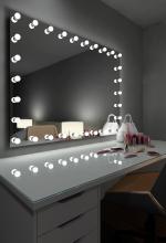  HPRIN60453000-WHT - Hollywood Princess Mirror (LED Bulbs)