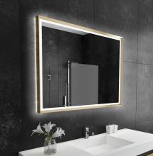 Paris Mirrors OPERX4835RGB-BLK - Opera Black Framed LED Mirror (Frontlit and Backlit)