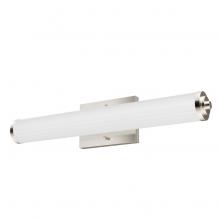  19936 - Hunter Holly Grove Brushed Nickel with Cased White Glass 2 Light Bathroom Vanity Wall Light Fixture