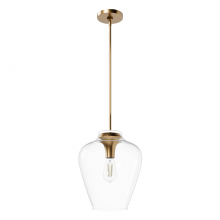  45234 - Hunter Vidria Alturas Gold with Clear Glass 1 Light Pendant Ceiling Light Fixture