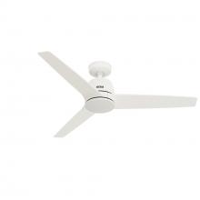 Hunter 52605 - Hunter 52 inch Malden Matte White Ceiling Fan and Handheld Remote