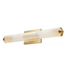  19939 - Hunter Holly Grove Alturas Gold with Clear Glass 2 Light Bathroom Vanity Wall Light Fixture