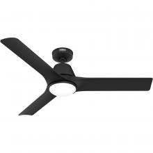  52927 - Hunter 52 in Aeronaut Wi-Fi ENERGY STAR® Matte Black Damp Rated Ceiling Fan with LED Light Kit