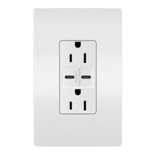  R26USBCC6W - radiant® 15A Tamper-Resistant Ultra-Fast USB Type C/C Outlet, White