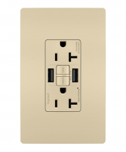  2097TRUSBAAI - radiant® Tamper-Resistant 20A Duplex Self-Test GFCI Receptacles with SafeLock® Protection, Type A/A 