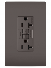  2097TR - radiant® Tamper-Resistant 20A Duplex Self-Test GFCI Receptacle with SafeLock® Protection, Brown