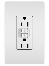  1597NTLTRW - radiant® Tamper-Resistant 15A Duplex Self-Test GFCI Receptacles with SafeLock® Protection and Night 