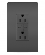  R26USBCCBKCCV4 - radiant? 15A Tamper-Resistant USB Type C/C Outlet, Black