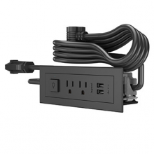 Legrand Radiant RDSZBK10 - Furniture Power Center Basic Switching Unit with 10' Cord- Black