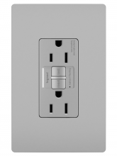  1597GRYCCD12 - radiant? 15A Duplex Self-Test GFCI Receptacles with SafeLock? Protection, Gray