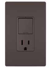  RCD38TRDBCC6 - radiant® Single Pole/3-Way Switch with 15A Tamper-Resistant Outlet, Dark Bronze