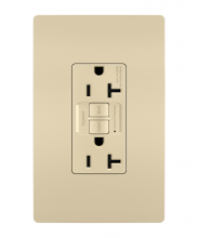  2097TRI - radiant® Tamper-Resistant 20A Duplex Self-Test GFCI Receptacle with SafeLock® Protection, Ivory