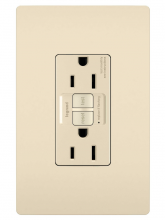  1597LA - radiant? 15A Duplex Self-Test GFCI Receptacles with SafeLock? Protection, Light Almond