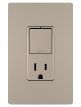  RCD38TRNICC6 - radiant® Single Pole/3-Way Switch with 15A Tamper-Resistant Outlet, Nickel