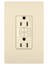  1597TRLA - radiant® Tamper-Resistant 15A Duplex Self-Test GFCI Receptacles with SafeLock® Protection, Light Alm