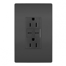  R26USBCC6BKCCV4 - radiant? 15A Tamper-Resistant Ultra-Fast USB Type C/C Outlet, Black