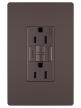  1597TRDBCC4 - radiant® Tamper-Resistant 15A Duplex Self-Test GFCI Receptacles with SafeLock® Protection, Dark Bron