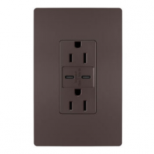  R26USBCC6DBCCV4 - radiant® 15A Tamper-Resistant Ultra-Fast USB Type C/C Outlet, Dark Bronze