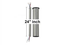  DRM24BS - 24" Minimalist Downrod in Brushed Steel