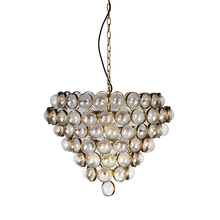  CH9069 - Bouquet Textured Glass Antiqued Finish Chandelier