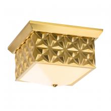  FM1302AGB-14 - Alpha Square Flush Mount in Brass