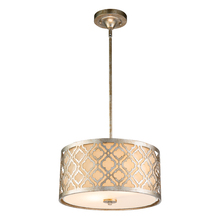  GN/LEMURIA/P/M - Lemuria Medium 2-Light  Pendant/semi flush in Warm Distressed Gold