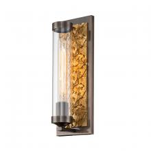  SC10509DB-1 - Elysian 1 Light Sconce in Dark Bronze & Gold Leaf