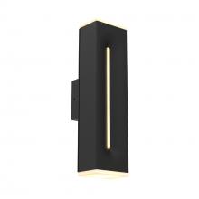  LWJ16-CC-BK - 16 Inch Rectangular CCT Dual Light Wall Sconce