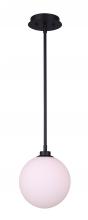  IPL1032A01BK - Simone 1 Light Pendant, Black Finish