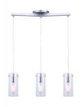  IPL759A03BN - JONI, 3 Lt Pendant, Clear Glass, 100W Type A, 29.875" W x 19 - 61" H x 4.5" D