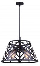  ICH635B04BK19 - MAUD, ICH635B04BK19, MBK Color, 4 Lt 19" Wide Rod Chandelier, 60W Type A, 19" W x 22.25 - 64