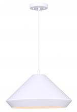  IPL1020A16WH - Byck 1 Light Pendant, White Finish