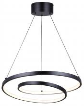  LCH259A20BK - LIVANA, LCH259A20BK, MBK Color, 20" Width Cord LED Chandelier, 29W LED (Integrated), Dimmable