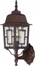  60/4925 - Banyan - 1 Light 17" Wall Lantern with Clear Water Glass - Rustic Bronze Finish