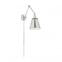  60/7368 - Bayard Swing Arm Lamp; Polished Nickel with Switch