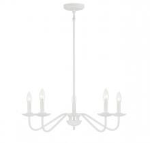  M100120BQW - 5-Light Chandelier in Bisque White