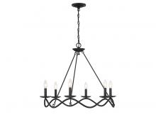  M100137MBK - 6-Light Chandelier in Matte Black