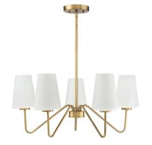  M10060NB - 5-Light Chandelier in Natural Brass